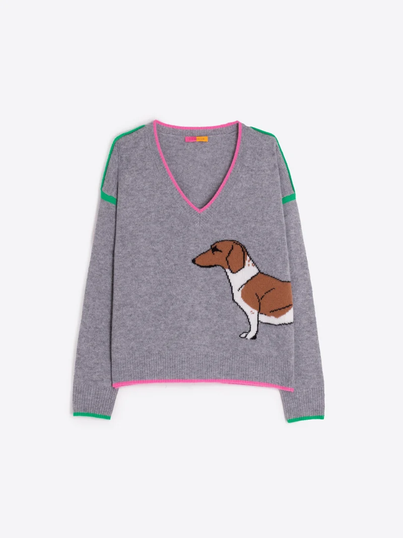 Dackelpullover Grau