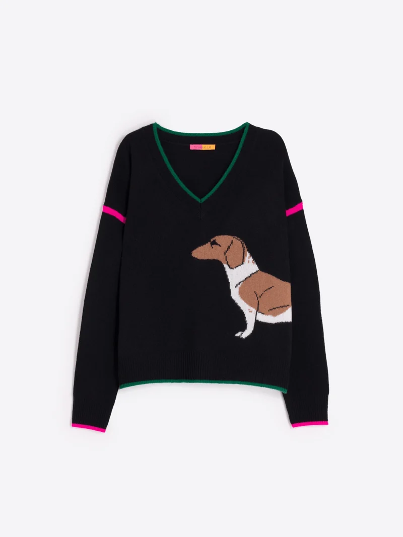 Dackelpullover Schwarz