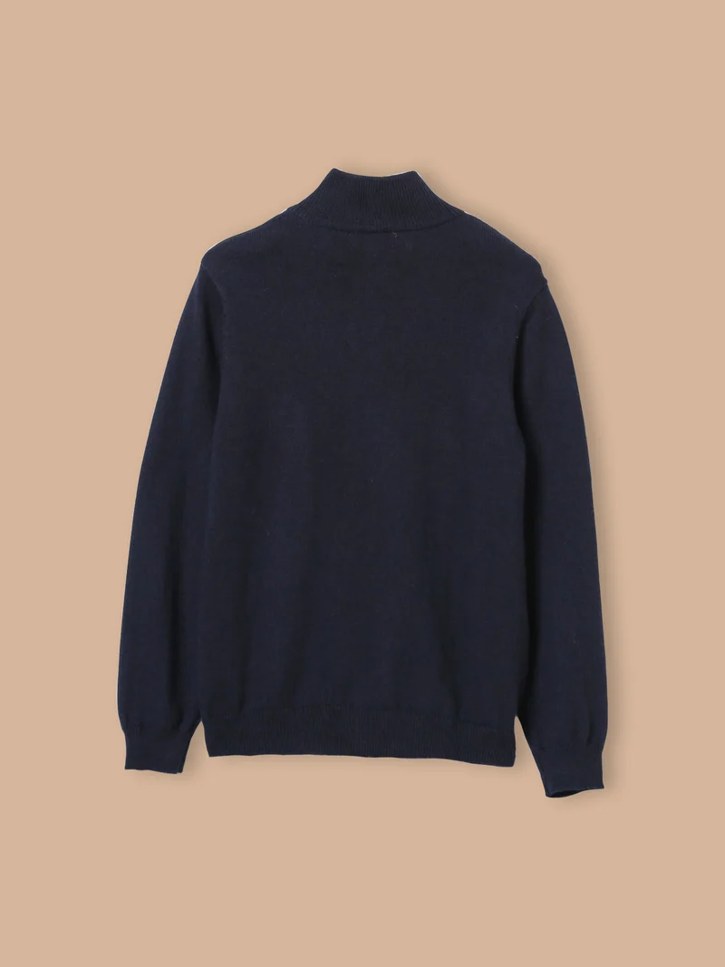 Jungen-Cardigan mit Stehkragen