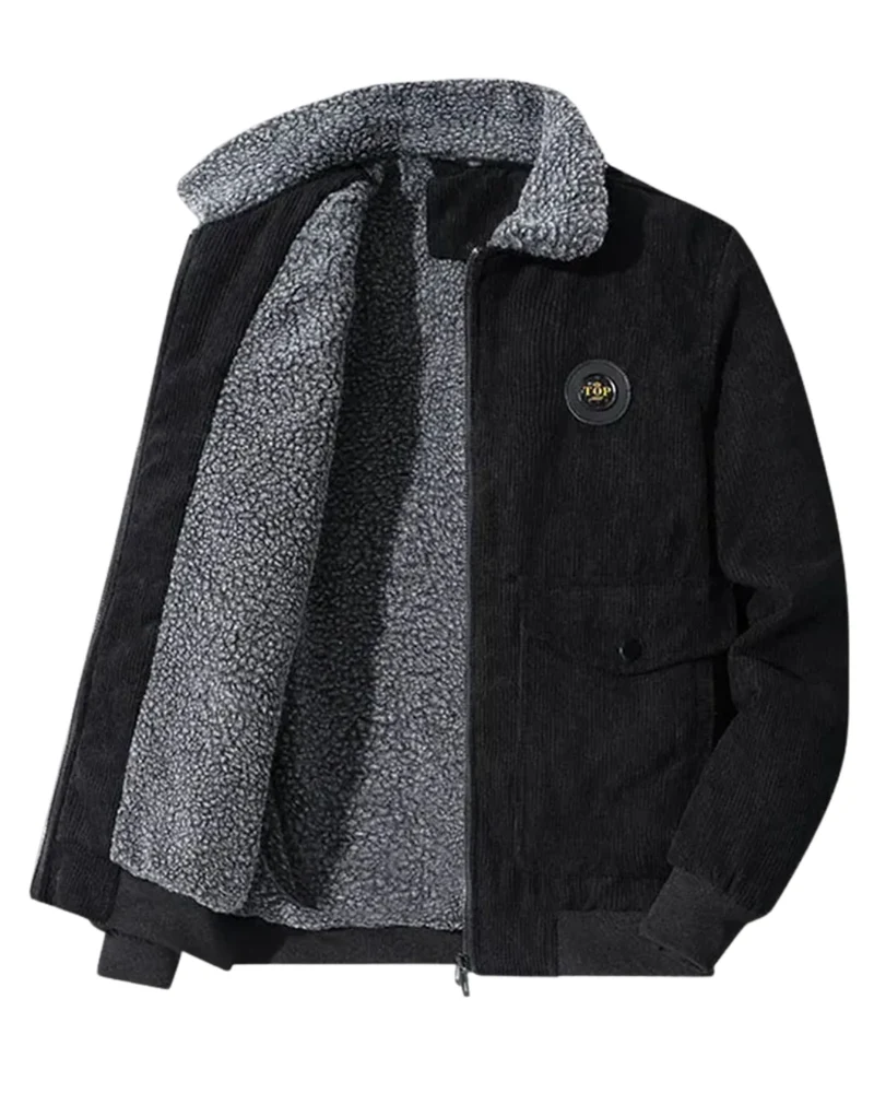 Elegant Fleece Lined Corduroy Jacket
