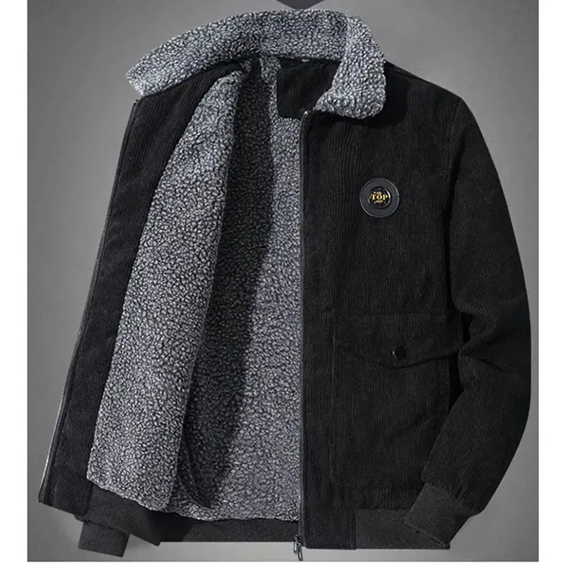 Elegant Fleece Lined Corduroy Jacket