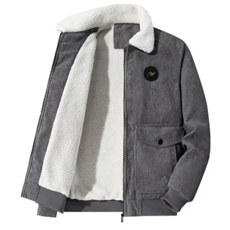 Elegant Fleece Lined Corduroy Jacket