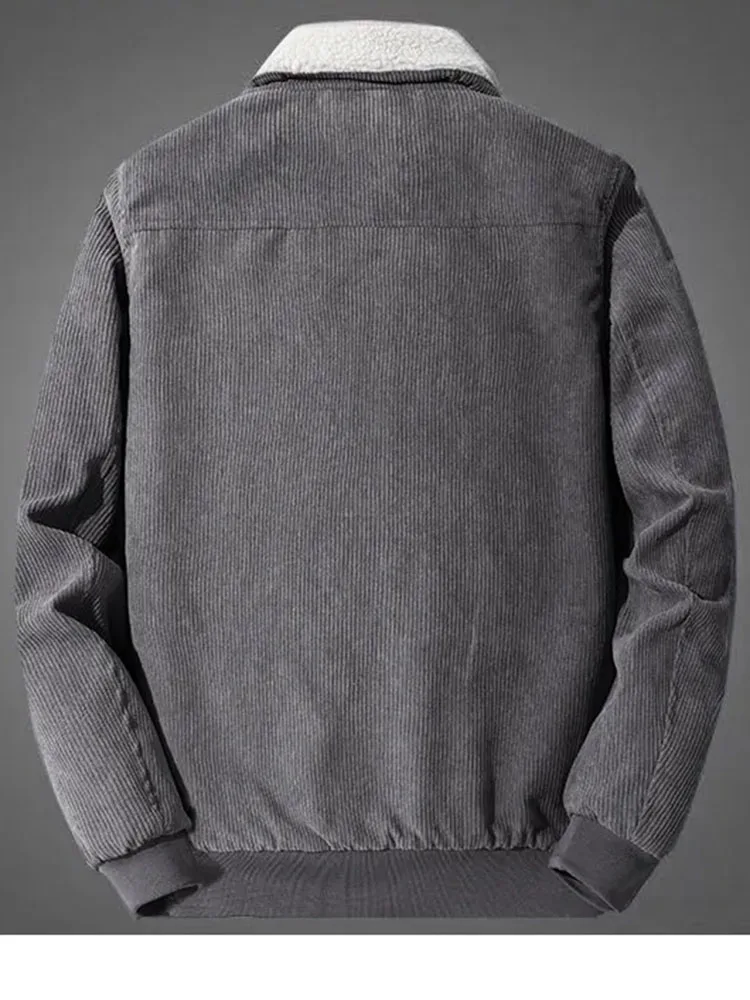 Elegant Fleece Lined Corduroy Jacket