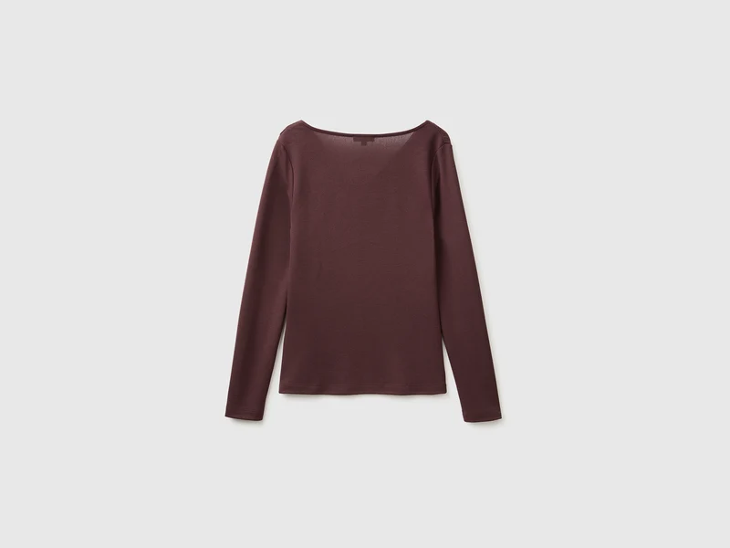 T-Shirt mit drapiertem Ausschnitt