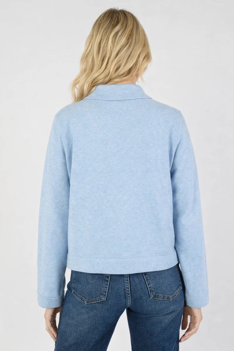 Damen Strickjacke mit Kragen | Weiche Strickjacke mit Knopfleiste & Fronttaschen | Elegante Cardigan