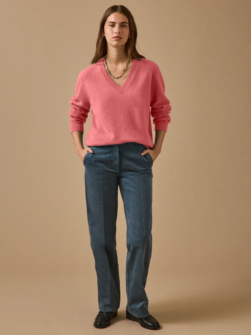 Damenpullover mit V-Ausschnitt - Cashmere-Kollektion