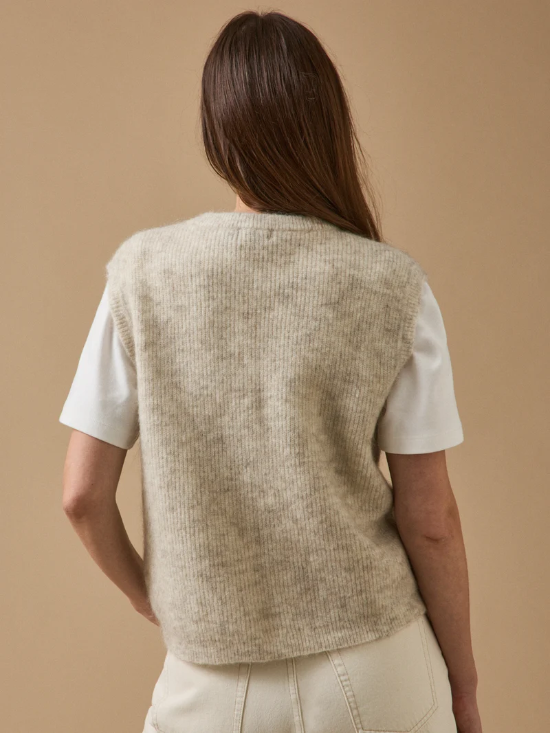 Damenweste aus Wolle und Mohair