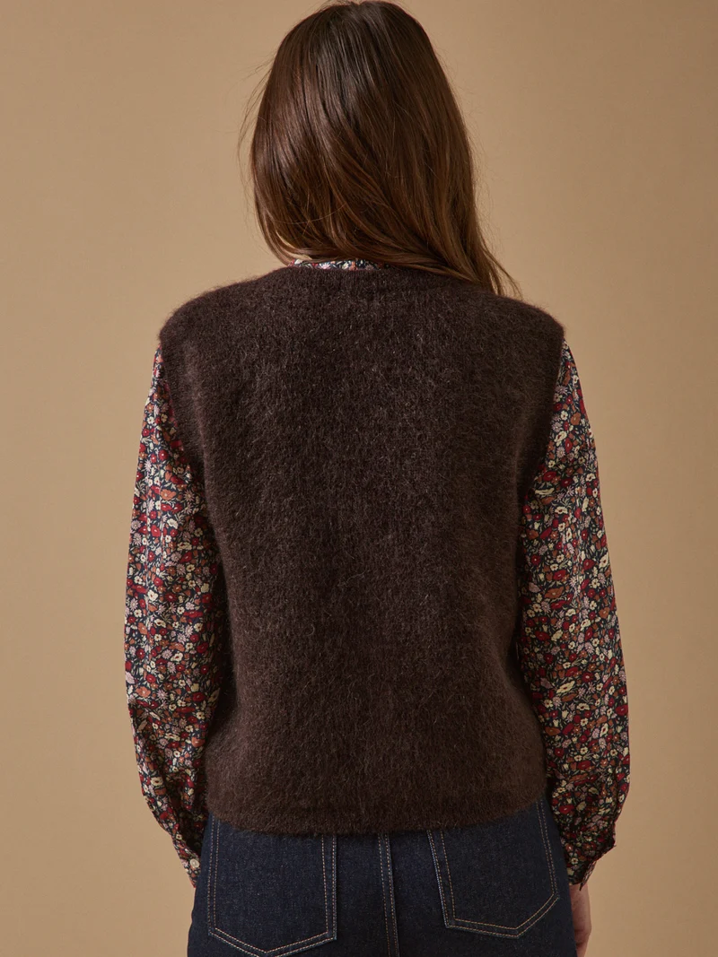 Damenweste aus Wolle und Mohair