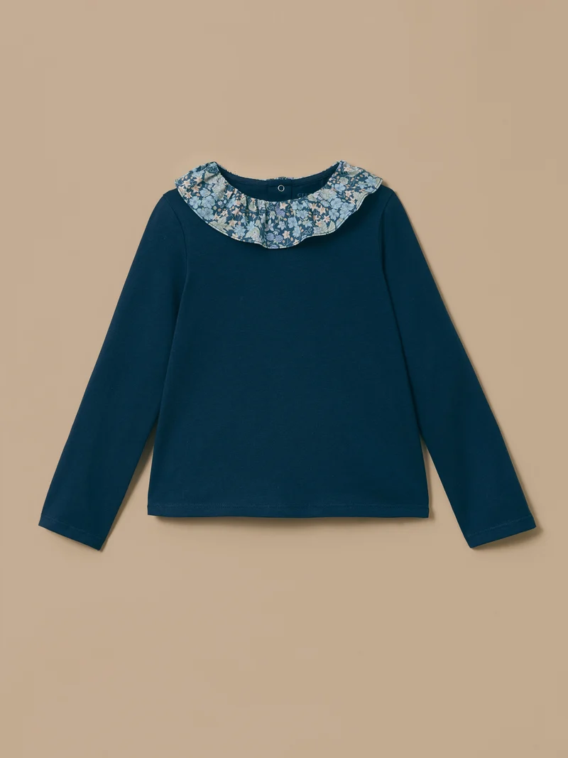 Mädchen-T-Shirt mit Liberty®-Kragen
