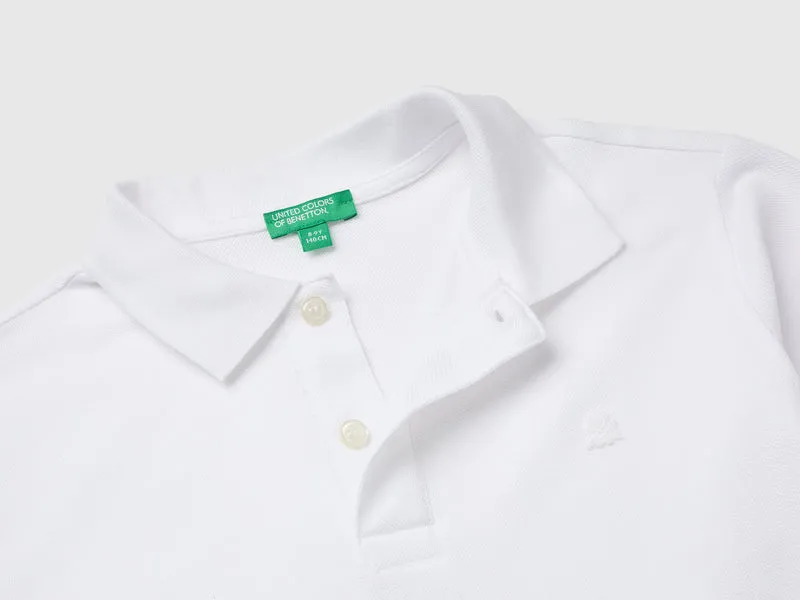 Langärmeliges Poloshirt aus Bio-Baumwolle