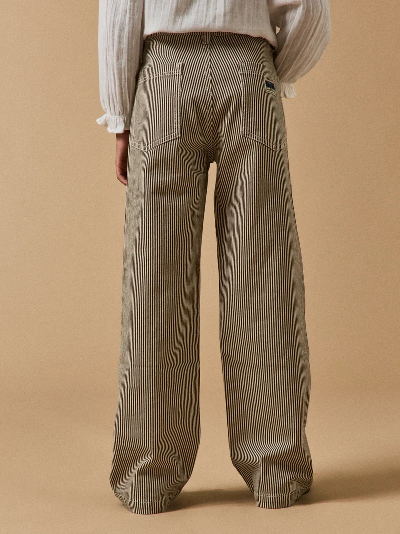 Mädchenhose, gerade geschnitten, gestreift