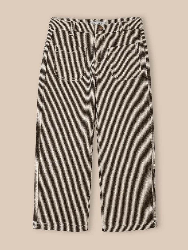 Mädchenhose, gerade geschnitten, gestreift