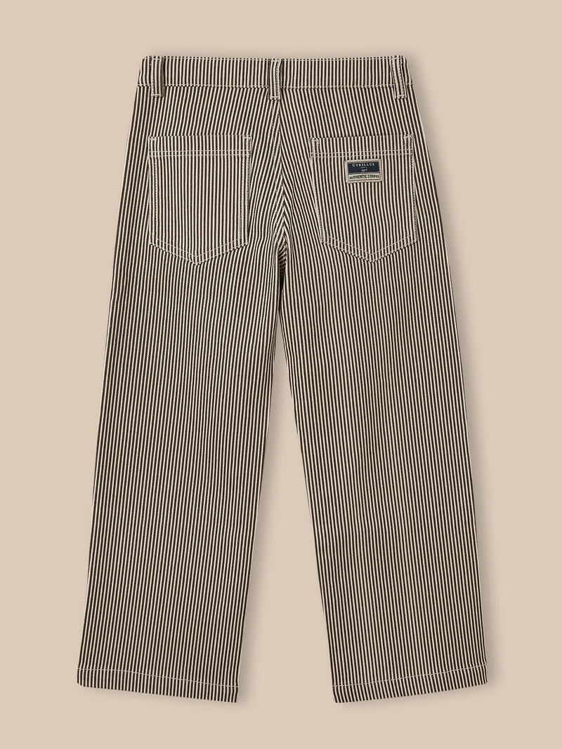Mädchenhose, gerade geschnitten, gestreift