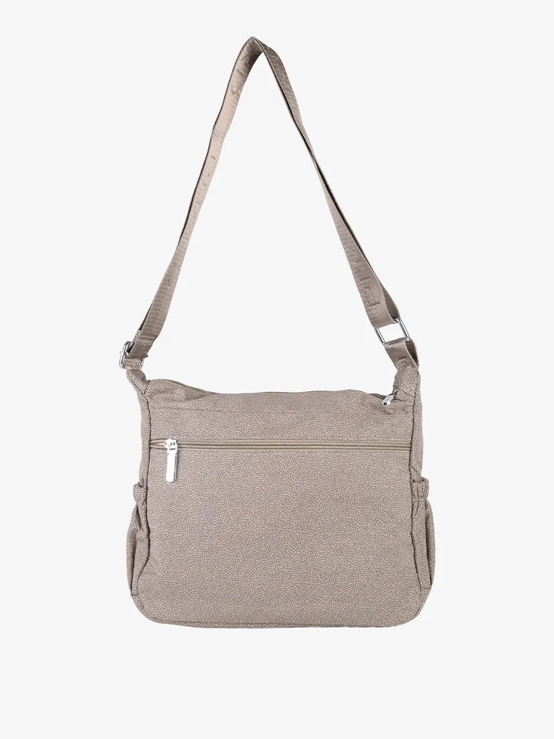 Borsa donna a tracolla in nylon - taupe