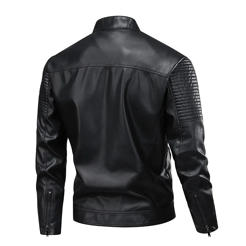 Multi Pocket Leather Jacket