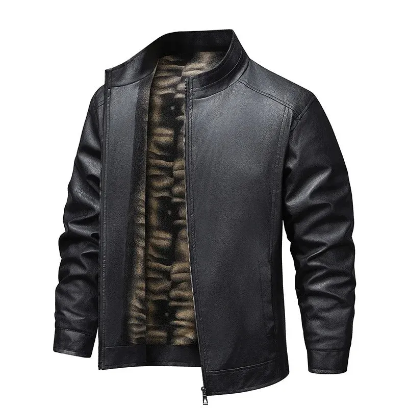 Vintage Fleece Lined Leather Jacket