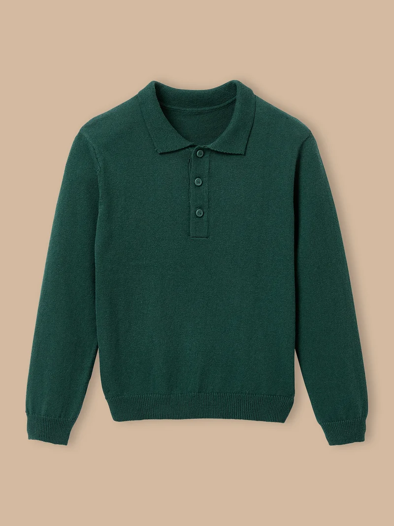 Jungenpullover mit Polokragen