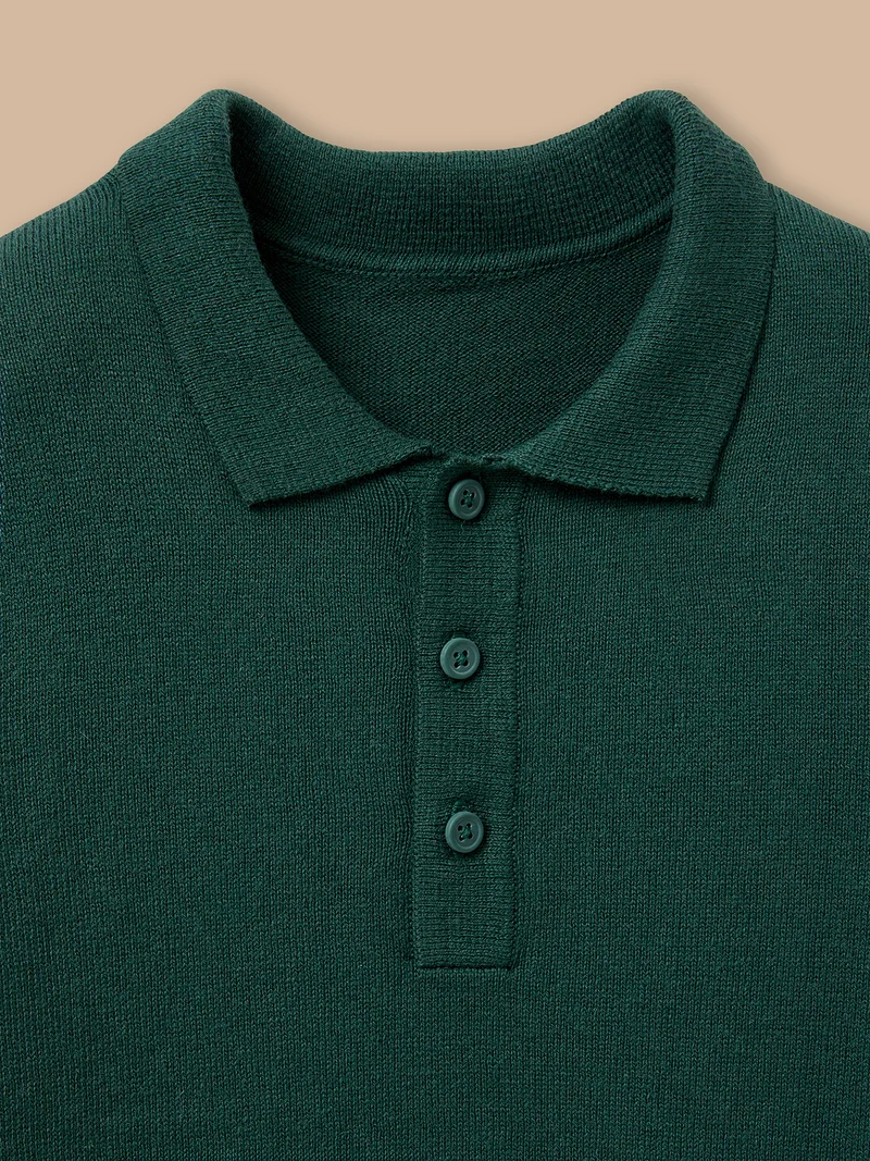 Jungenpullover mit Polokragen
