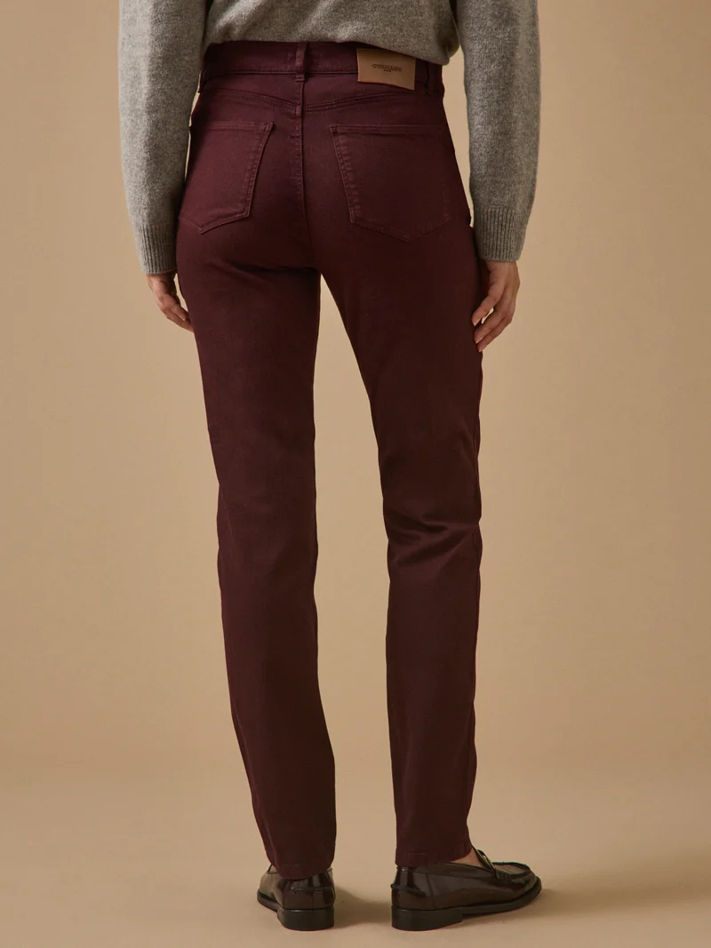 Farbenfrohe Slim Fit Damenhose Aude