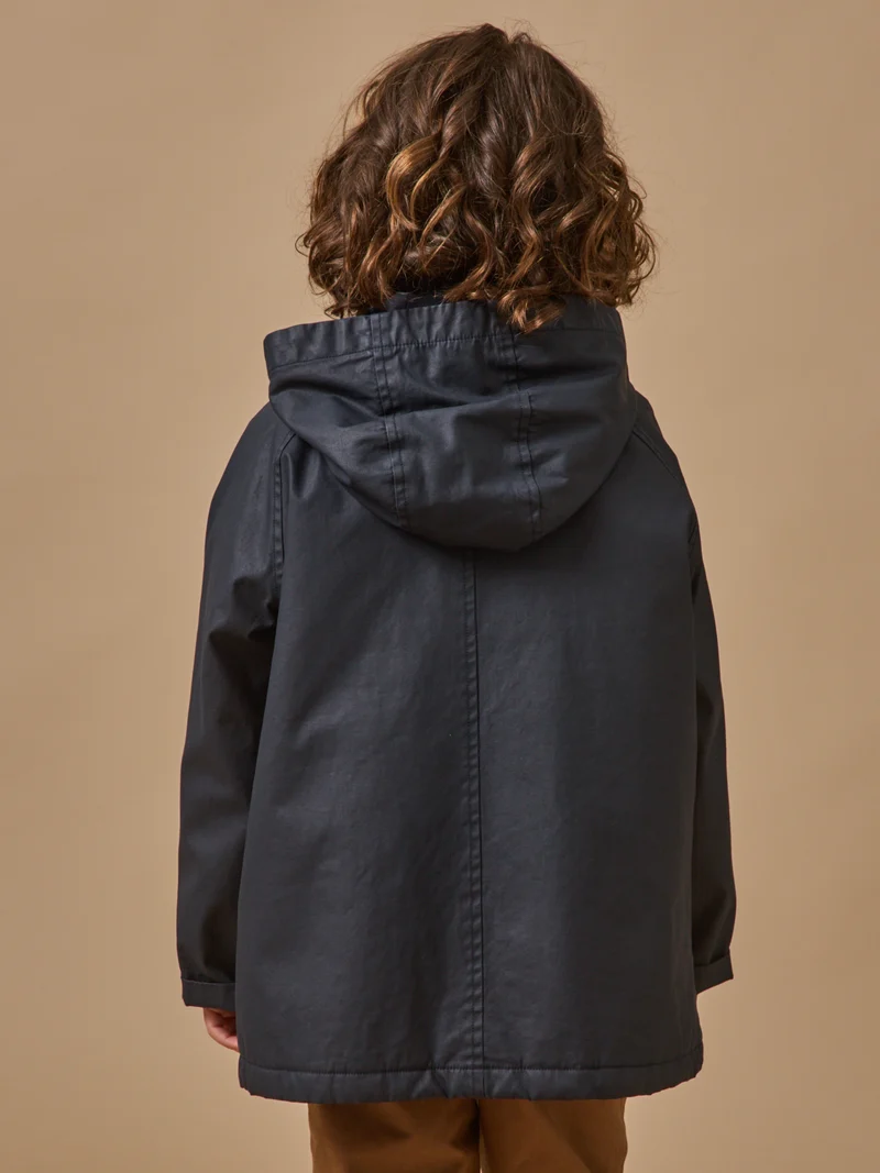 Jungen-Jacke aus beschichteter Baumwolle