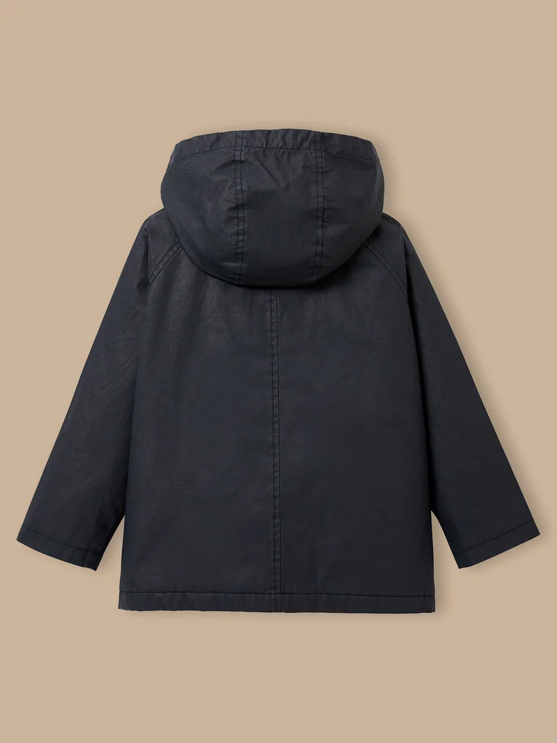 Jungen-Jacke aus beschichteter Baumwolle
