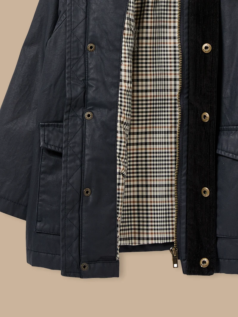 Jungen-Jacke aus beschichteter Baumwolle