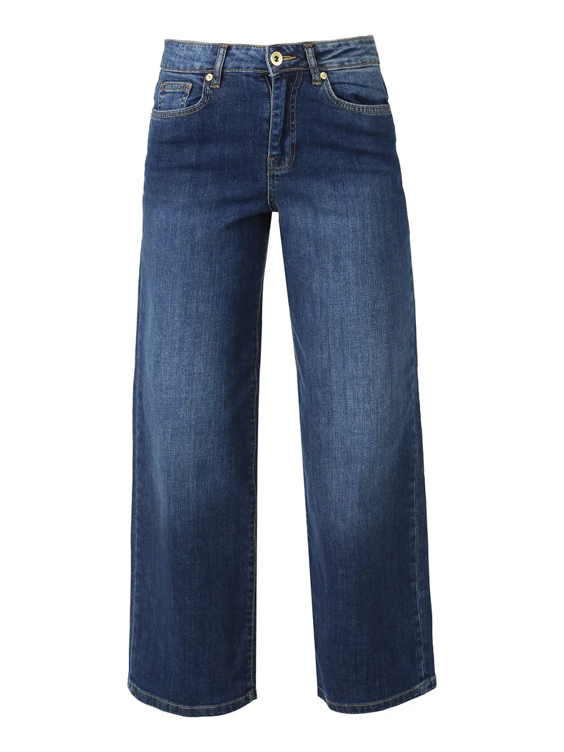 Jeans donna wide leg a vita alta - jeans