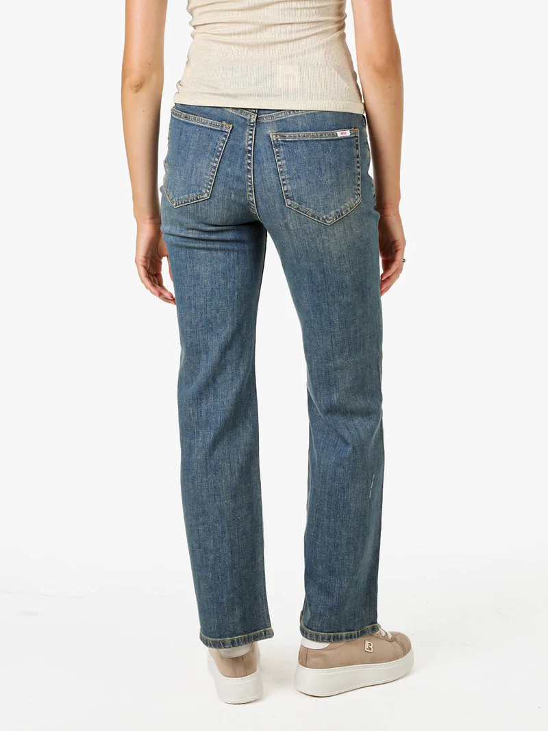 Jeans donna a gamba dritta e vita alta - jeans