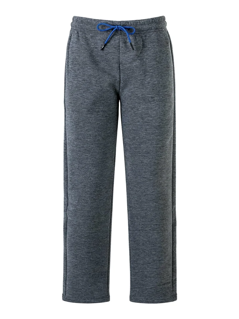Pantaloni in felpa da donna con coulisse e interno in pile - grigio scuro