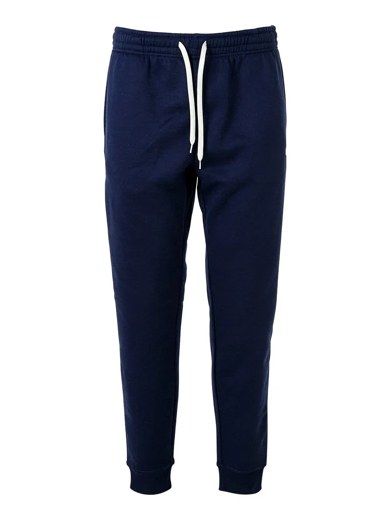 Pantaloni sportivi da uomo con coulisse e interno felpato - blu scuro