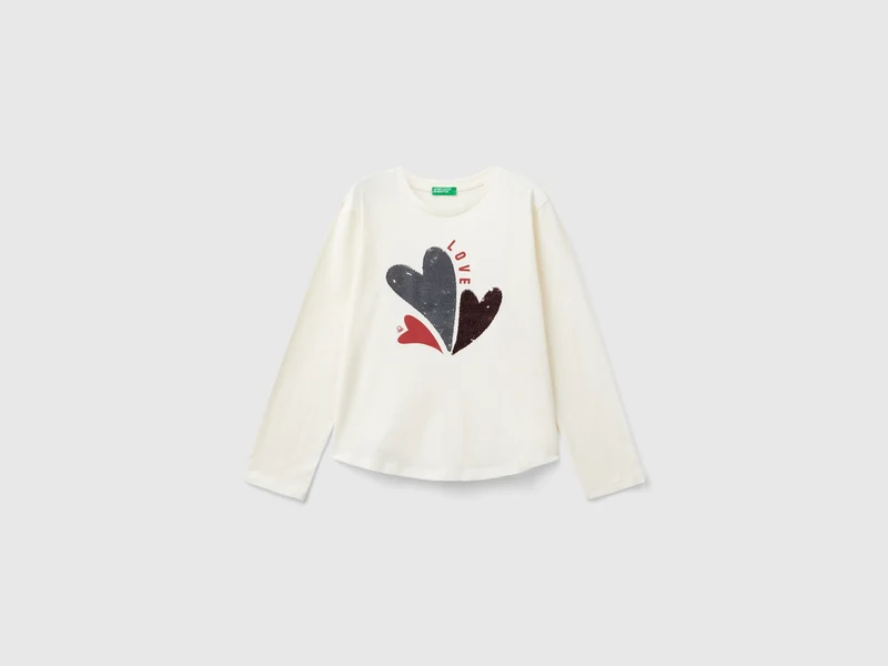 Shirt mit Pailletten, aus Bio-Baumwolle