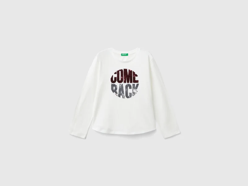 Shirt mit Pailletten, aus Bio-Baumwolle