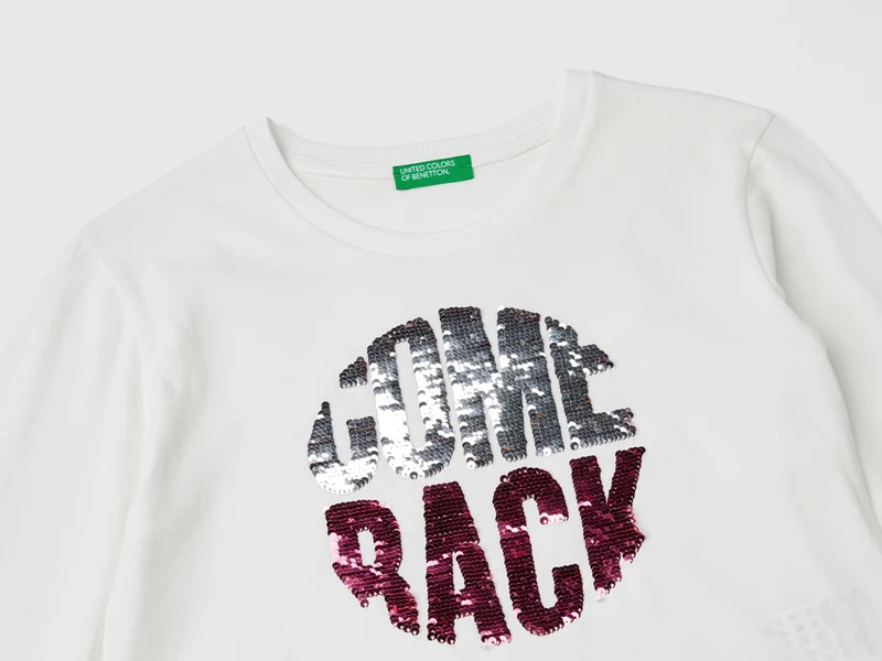 Shirt mit Pailletten, aus Bio-Baumwolle