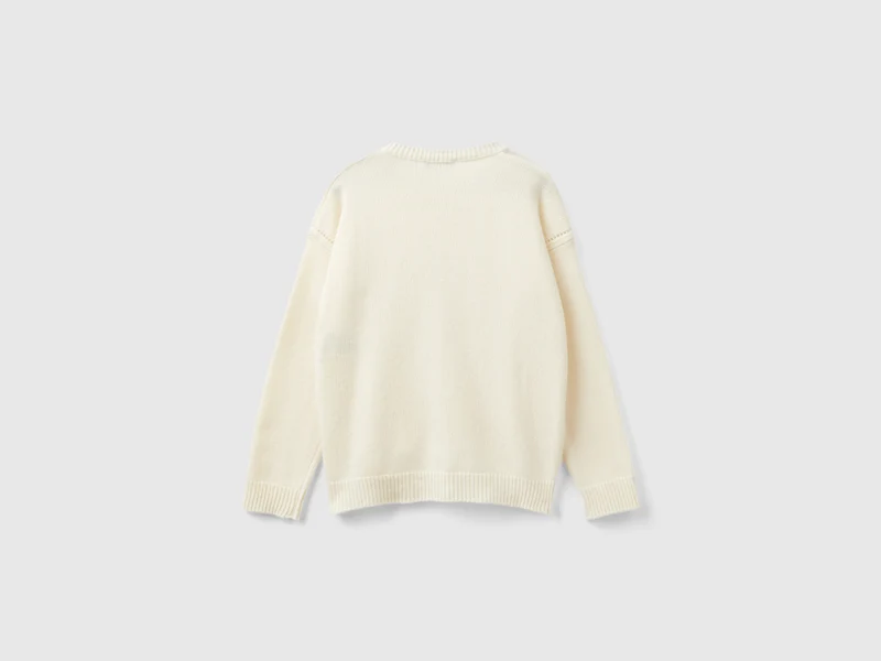 Cardigan mit Rundhalsausschnitt und Strasslogo