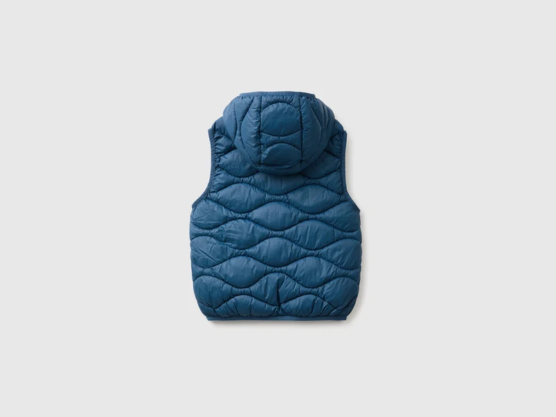Wattierte, ärmellose Jacke mit Kapuze