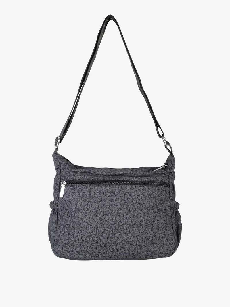 Borsa donna a tracolla in nylon - nero