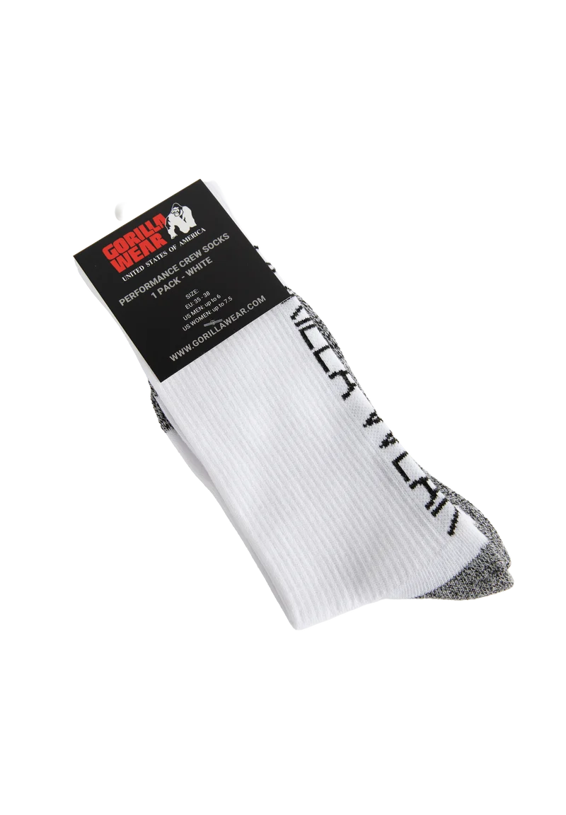 Performance Crew Socks - White