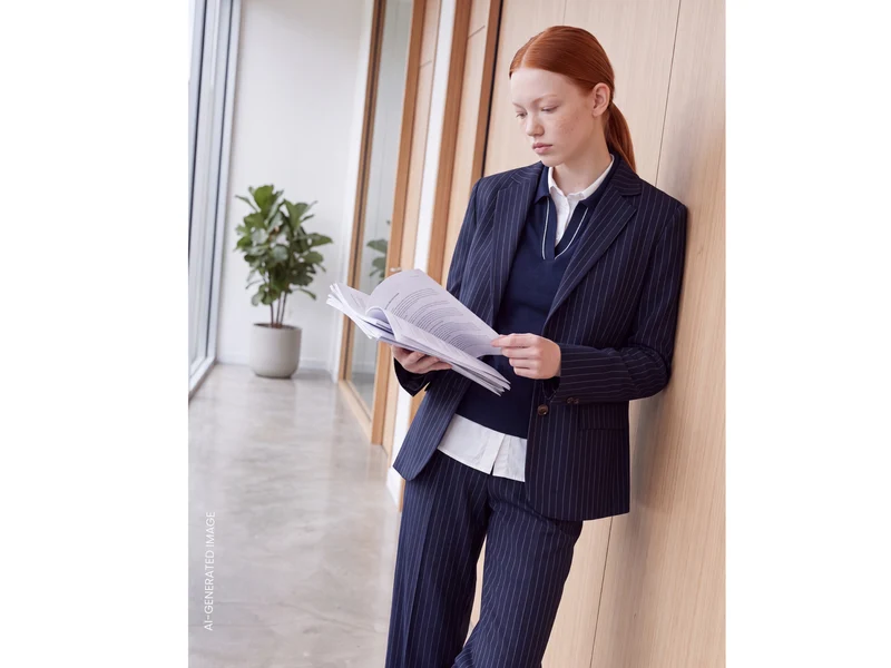 Bequemer, nadelgestreifter Blazer
