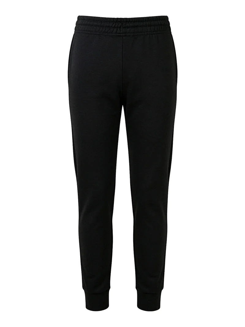 Pantaloni sportivi da donna con polsini e interno felpato - nero
