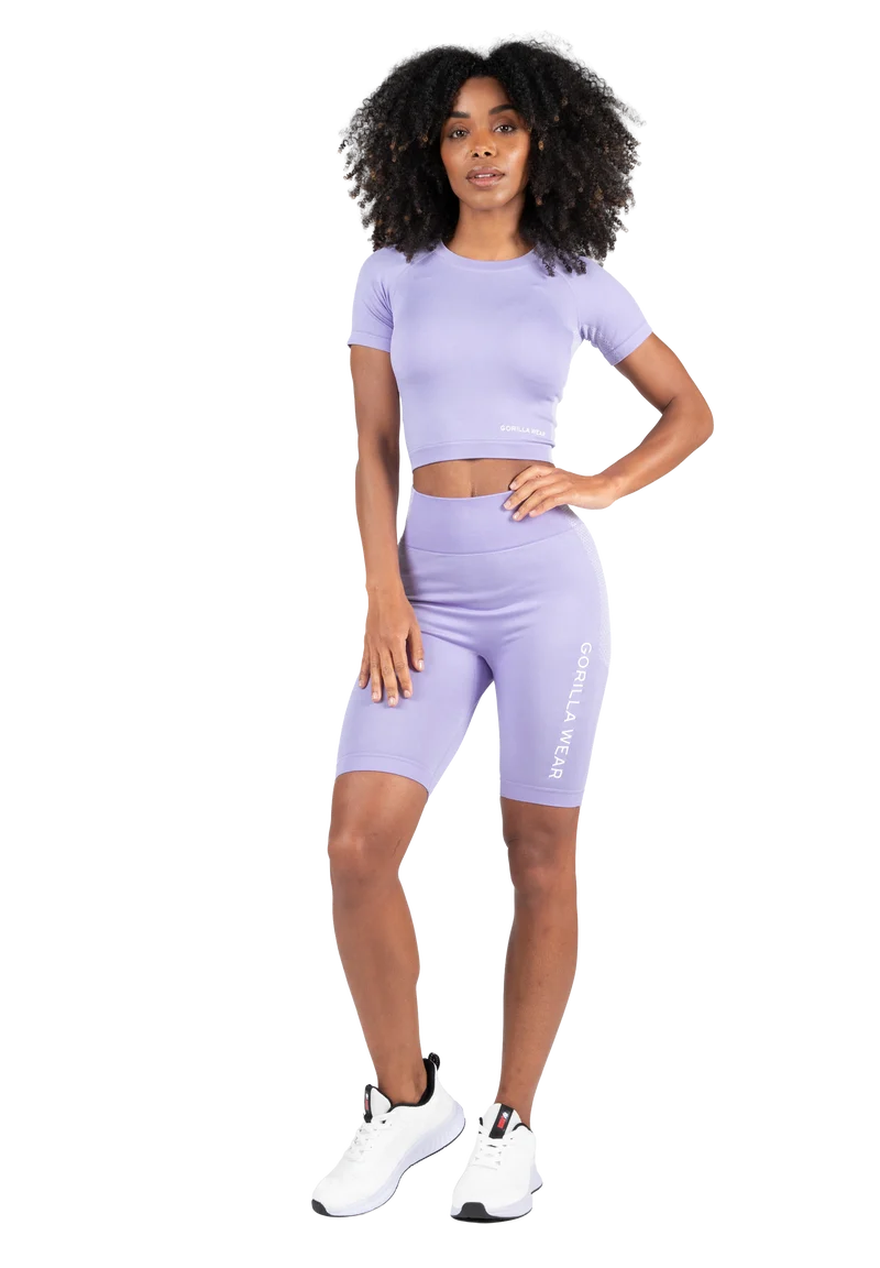 Selah Seamless Cycling Shorts - Lilac