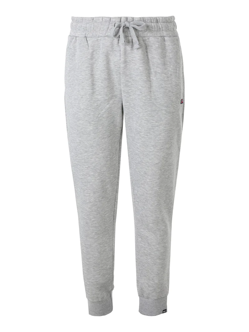 Pantaloni tuta da uomo con coulisse e polsini e interno felpato - grigio