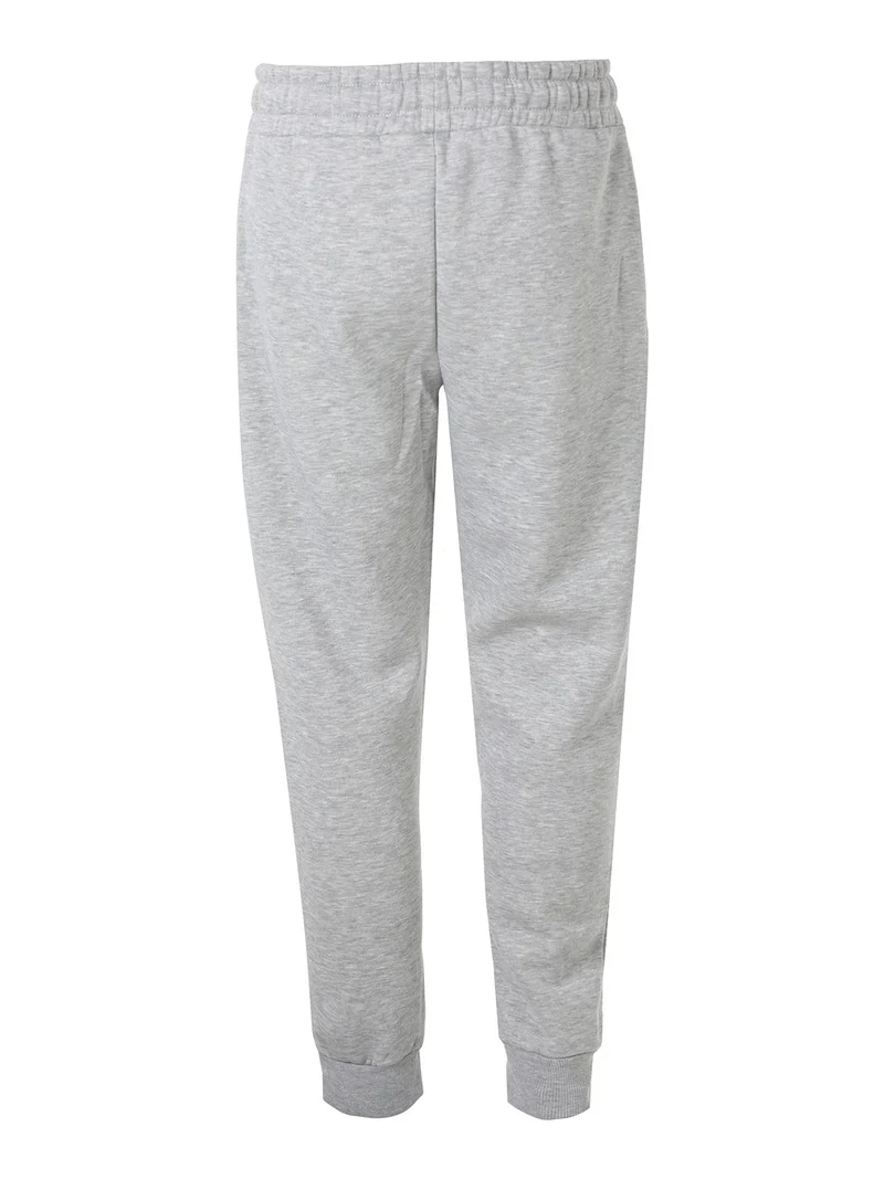 Pantaloni tuta da uomo con coulisse e polsini e interno felpato - grigio