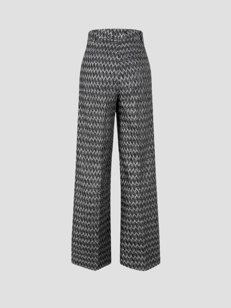 Trousers Zackenmuster mit Lurexfäden