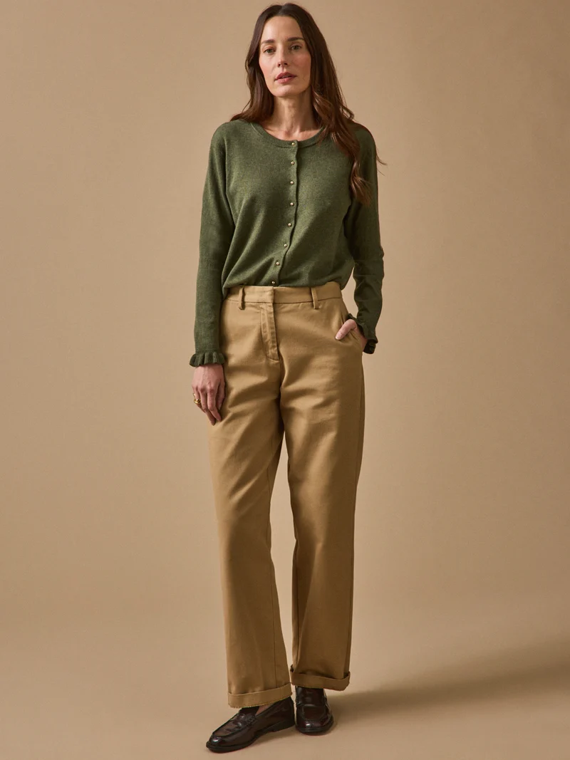 Damen-Cardigan aus Bio-Baumwolle und RWS*-Wolle