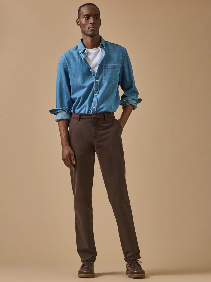 Herren-Chinohose aus Gabardine