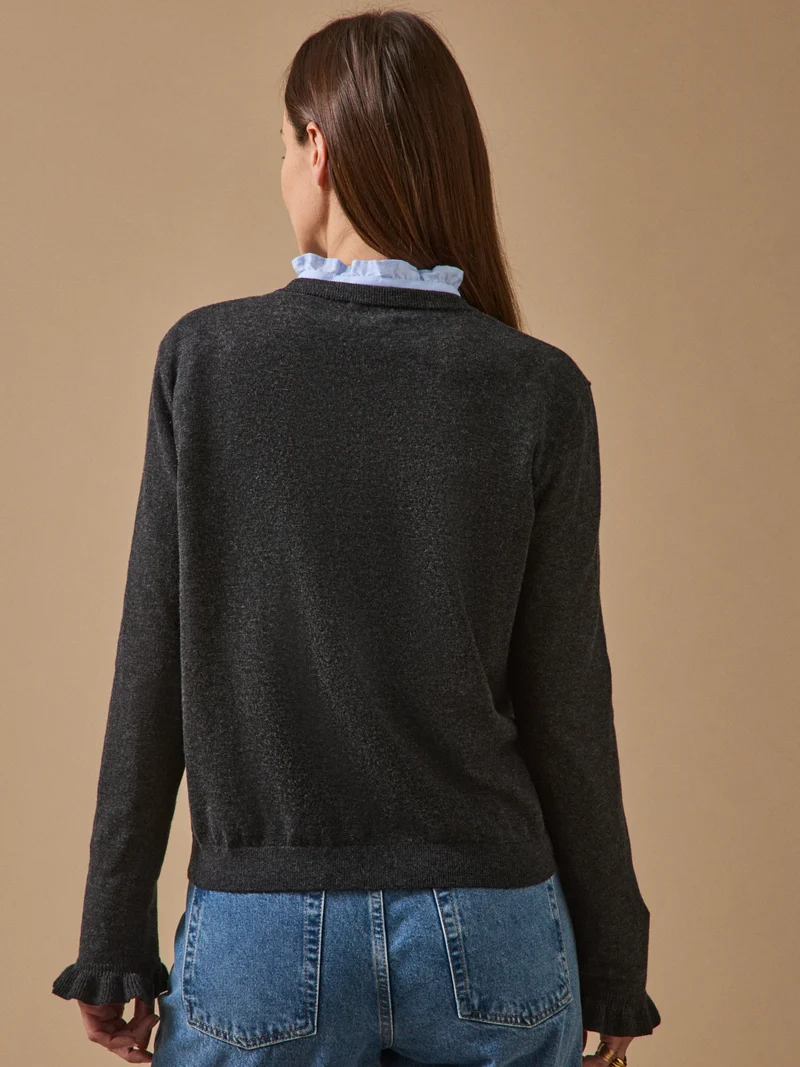 Damen-Cardigan aus Bio-Baumwolle und RWS*-Wolle