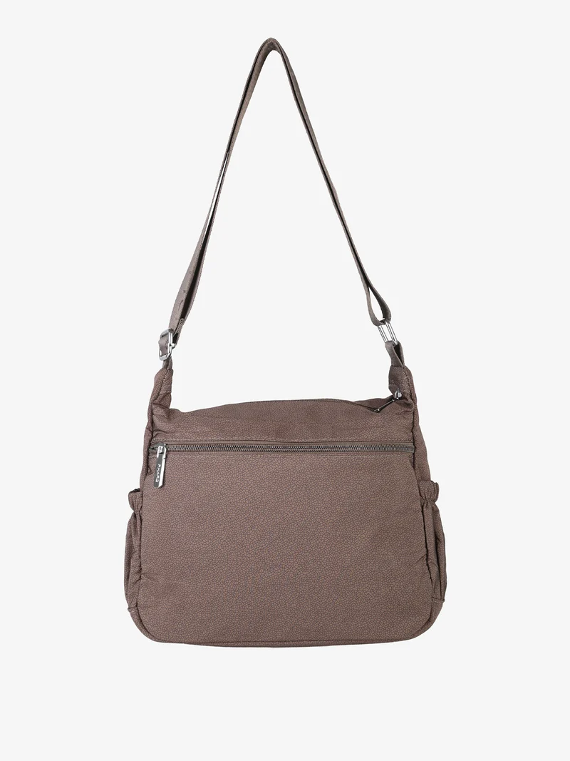 Borsa donna a tracolla in nylon - moro