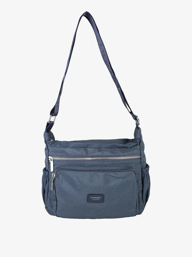 Borsa donna a tracolla in nylon - blu