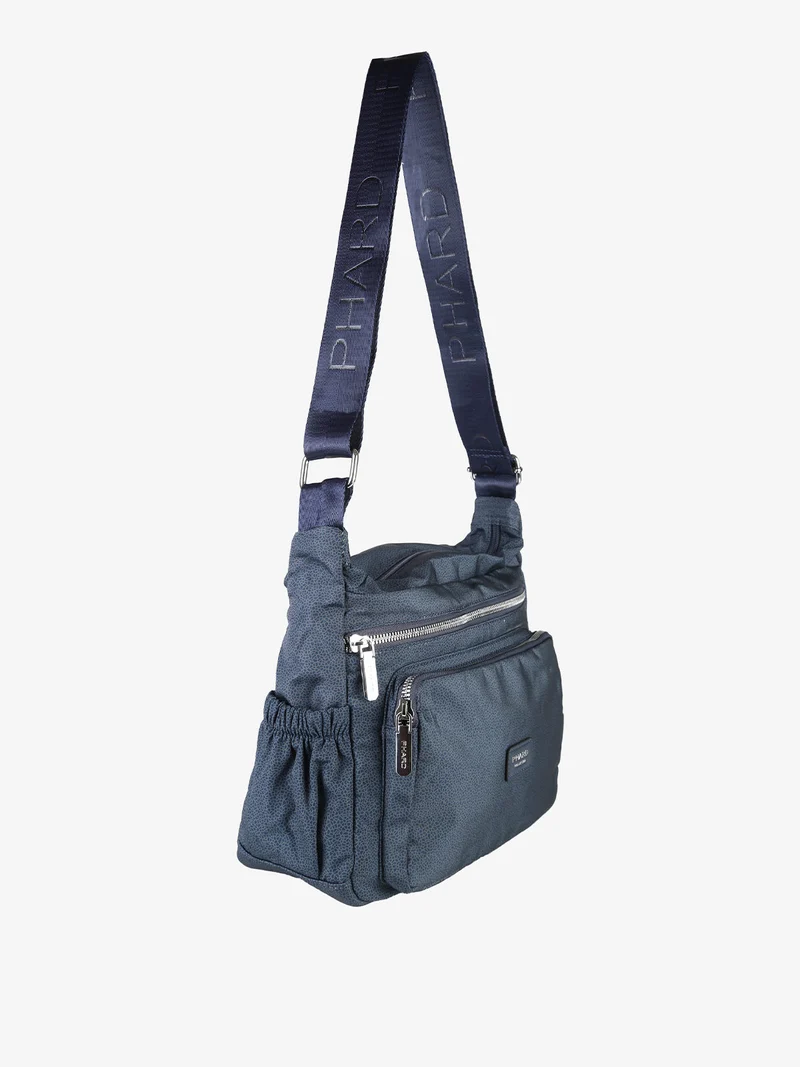 Borsa donna a tracolla in nylon - blu