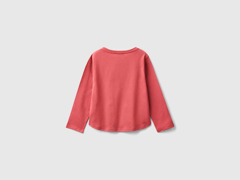 Shirt aus Bio-Baumwolle mit Glitter-Print